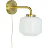 Image de Appliques murales Applique murale LED Lampe de lecture Applique de chevet Salon Métal Chambre ARP D15 opale/laiton
