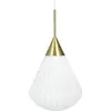 Image de Suspension, lampe à suspendre, suspension, suspension de table à manger, suspension de salon, design scandinave, Ballon D33 opale/laiton