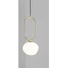 Image de Shapes 27 Lampe à suspendre E27 laiton / opale blanc