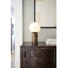 Image de Nordlux LED Lilly lampe à poser en marbre, Variante : Ø 150 x 285 mm, E14, 25 W, brun