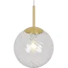 Image de Lustre à suspension NORDLUX Chisell Art Deco, Variante : Ø 150 x 280 mm, E27, clair, laiton