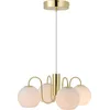 Image de Lustre suspendu soufflé à la main NORDLUX Franca, Variante : Ø 130 x 195 mm, 4 x 40 W, métal, verre