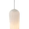 Image de NORDLUX Miella design lustre en verre plissé, Variante : Ø 100 x 300 mm, 25 W, blanc