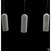Image de NORDLUX Lustre Miella sur barre avec effet plissé, Variante : Ø 100 x 300 mm, 3 x 25 W, blanc