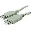 Image de MicroConnect USB2.0 A-A 1,8m M-M, Gris
