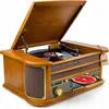 Image de Denver MRD-51 Chaîne Musicale rétro avec Platine Vinyle, Dab+/FM, CD, Cassette, USB, AUX, Enregistrement MP3, Bois en occasion ou reconditionné