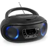Image de Denver TCL-212BTGR Boombox CD Bluetooth, Radio FM, USB MP3, AUX, Prise Casque, Haut-parleurs 2 x 2 W RMS, Gris en occasion ou reconditionné