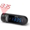 Image de Radio-réveil avec projection Double alarme Noir