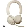 Image de Jabra Evolve2 65 Casque PC Sans Fil - Casque Audio Anti-Bruit Certifié Microsoft Teams avec Batterie Longue Durée - Adaptateur Bluetooth USB-C - Beige en occasion ou reconditionné