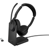 Image de Jabra 25599-989-989 écouteur/casque Avec fil &sans fil Arceau Bureau/Centre d'appels Bluetooth Socle de chargement Noir