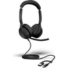 Image de Jabra Evolve2 50 Casque Avec fil Arceau Bureau/Centre d'appels USB Type-C / USB Type-A Bluetooth Noir
