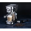Image de GASTRONOMA 18110001 Machine à espresso Baristo. Machine porte-filtre avec 15 bars de pression et mousseur à lait