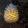 Image de Sirius LED Pomme de pin Clara LED blanc chaud 14 cm cire véritable blanche