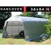 Image de Tente Abri Voiture Garage Pro 3,6x8,4x2,68m Pe, Gris