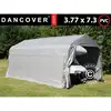 Image de Dancover   Tente Abri Garage Pro 3,77x7,3x3,18m En Pvc Étanche   Cadre Acier Galvanisé   Solution De Stockage Sécurisée Et Flexible