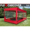 Image de Garage Pliant Flex Carcover, 3x6m, Rouge