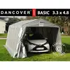 Image de Dancover   Tente Abri Garage 3,3x4,8x2,4m Pe Imperméable   Structure Acier Galvanisé   Accès Facile Avec Portes Pleine Largeur