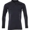 Image de Polo, manches longues Bleu noir chiné, taille L ONE MASCOT 18081-810-010