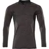 Image de Polo-Shirt, manches longues Anthracite foncé chiné/noir, taille L ONE MASCOT 18081-810-1809