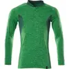 Image de Polo-Shirt, manches longues vert gazon chiné/vert, taille L ONE MASCOT 18081-810-33303