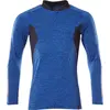 Image de Polo, manches longues Bleu azur chiné/bleu noir, taille L ONE MASCOT 18081-810-91010