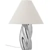 Image de BLOOMINGVILLE | Lampe de table Silva, argent, céramique | D35 x H49 cm | 82062945