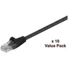Image de Microconnect V-UTP5005SVP câble de réseau Noir 0,5 m Cat5e U/UTP (UTP) - Neuf