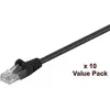 Image de MicroConnect U/UTP CAT5e 10M Noir 10 Pack