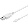 Image de Microconnect USBABMICRO0,60W câble USB USB 2.0 0,6 m USB A Micro-USB B Blanc - Neuf