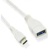 Image de Microconnect USB3.1CAF02W 0.2m USB C USB A Blanc Câble USB (USB3.1CAF02W)