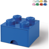 Image de LEGO 40051731 Boîte à tiroirs LEGO STORAGE BRICK DRAWER 4, 1 tiroir, bleu