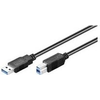 Image de Microconnect USB A/USB B, 5 m - câble USB (5 m, 5 m, USBUSB A, USB B, 3.0 (3.1 Gen 1), mâle/mâle, noir)