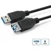 Image de Microconnect USB3.0AAF05B câble USB USB 3.2 Gen 1 (3.1 Gen 1) 0,5 m USB A Noir - Neuf
