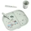 Image de Ensemble de vaisselle « Foodie » avec ventouse « Tiny Farm » de Done by Deer - Vert