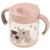 Image de Tasse d'apprentissage Done by Deer avec bec et poignées « Tiny Farm » - Rose