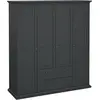 Image de Paris Armoire 4 portes Gris mat