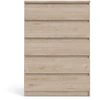 Image de Commode Nada 5 tiroirs finition hickory.