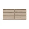 Image de Commode Nada 6 tiroirs finition hickory.