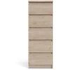 Image de Commode Nada 5 tiroirs finition hickory.