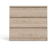 Image de Commode Nada 3 tiroirs finition hickory.
