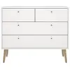 Image de CALICOSY - Commode 4 tiroirs avec pieds en bois L98,7 cm - TARP