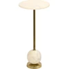 Image de Salo table basse , table d'angle Ø25cm marbre laiton, marbre.