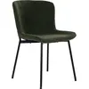 Image de Maceda chaise de salle à manger bouclé vert foncé.