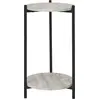 Image de Leuven table d'appoint Ø27cmReproduction travertin beige.