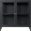 Image de Dalby buffet 2 portes en verre noir.