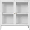 Image de Dalby buffet 2 portes en verre blanc.