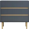 Image de Bisley commode 3 tiroirs gris foncé.