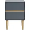 Image de Bisley table d'appoint 2 tiroirs gris foncé.
