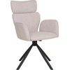 Image de Cordoba chaise de salle à manger avec pied rotatif gris clair.