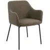 Image de Alba Chaise De Salle À Manger Avec Accoudoirs Brun.